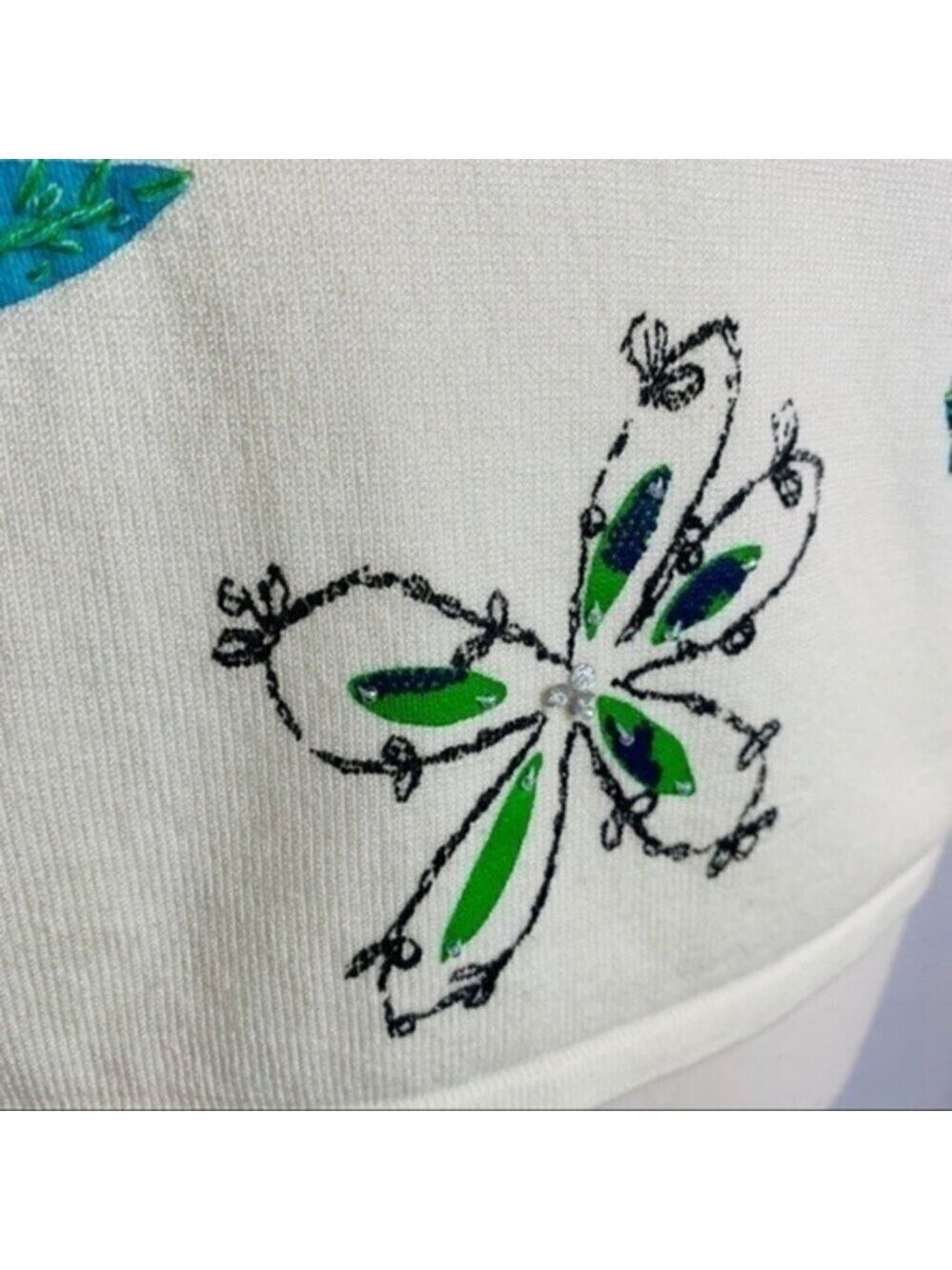 Vintage MIRASOL Embroidered Applique Top Small - Picture 5 of 7
